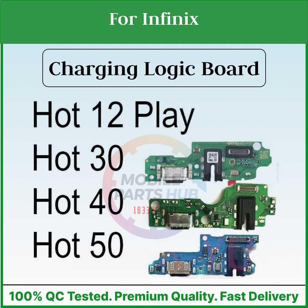 Charging Logic Board For Infinix Hot 12 Play 30 40 50 Charging Port USB Plug PCB Dock Connector Spare parts - Price in Bangladesh