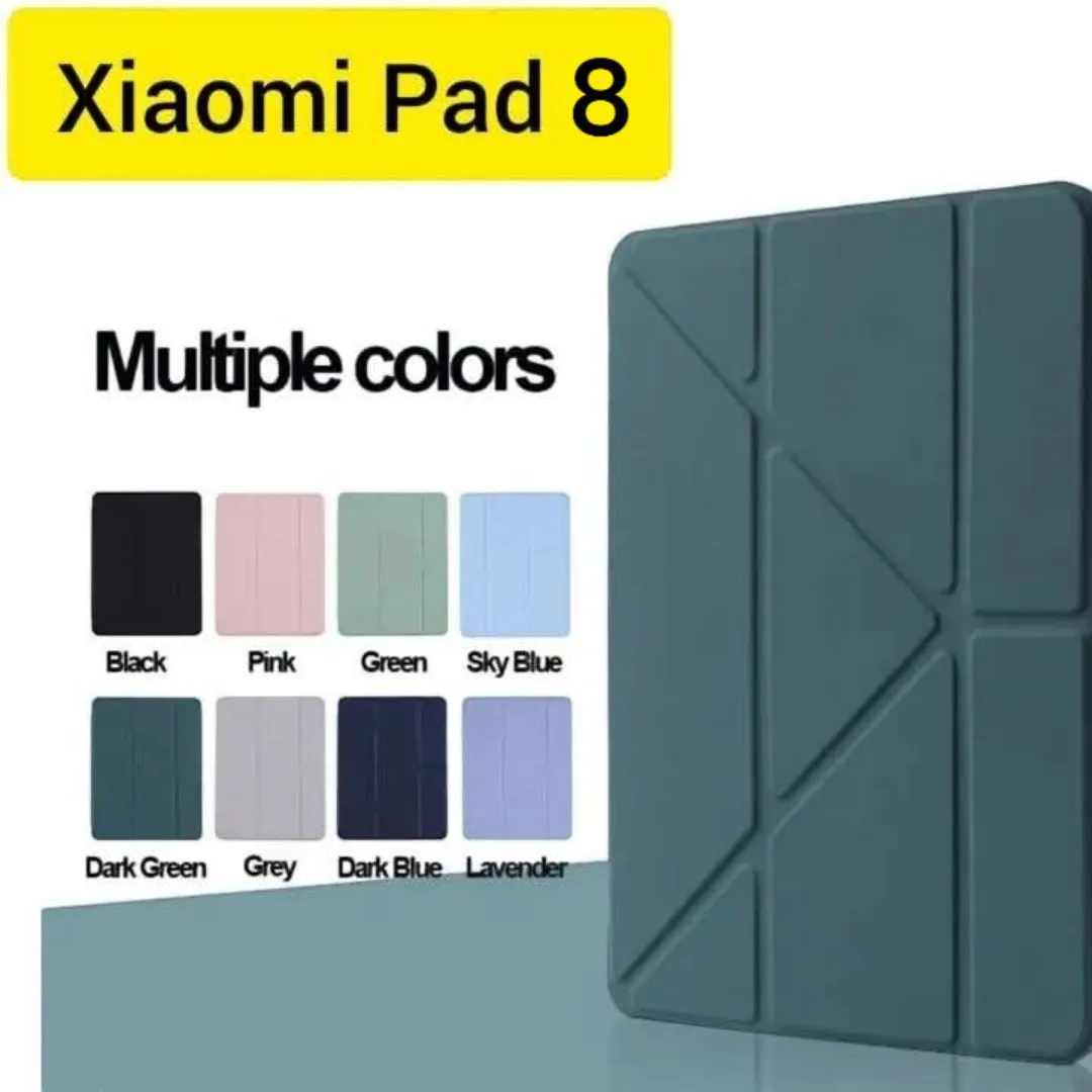 Proelite Cover For Xiaomi Mi Pad 8/8 Pro 11.2 Inch Cover, Soft Flexible Flip Case Cover With Pen Holder For Xiaomi Pad 8/8 Pro 11.2 Inch, Support Auto Sleep Wake, [Recoil Series] - Black / Navy Blue