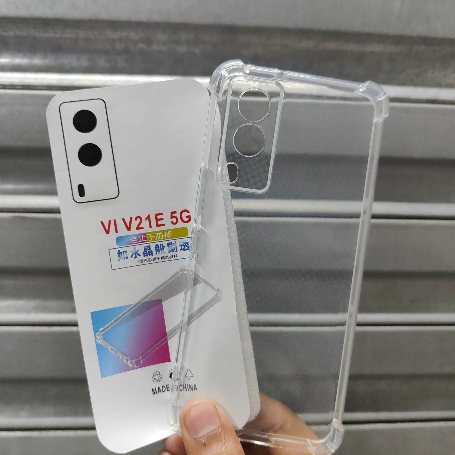 For vivo V21e 5G Silicone Case Crystal Clear Soft TPU Ultra-Thin Transparent Flexible Protective Mobile Phone Back Cover