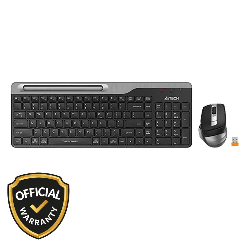 A4Tech FB2535C Fstyler Multimode Wireless Keyboard & Rechargeable Mouse Combo Set-Smokey Grey - Price in Bangladesh