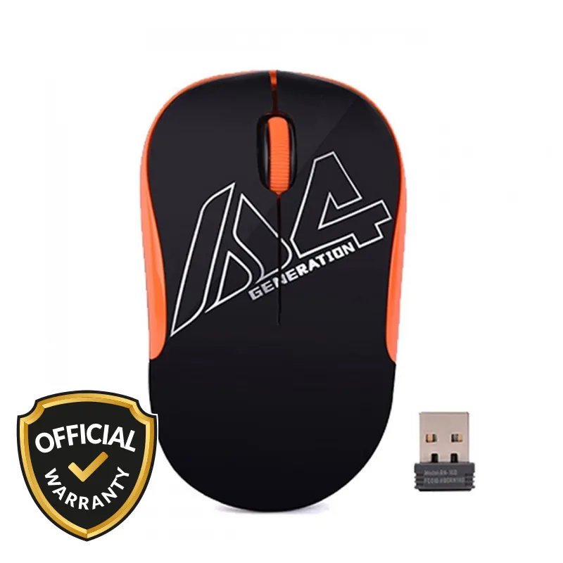 A4Tech G3-300N Optical Wireless Mouse-Orange & Black - Price in Bangladesh